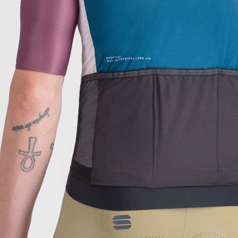 Sportful SUPERGIARA LOGO dres teal blue/bordo 4