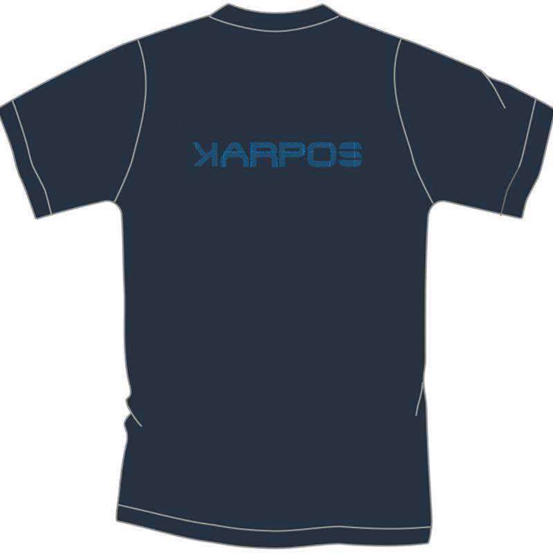 Karpos Loma Print Tričko tmavomodré/oranžové 2