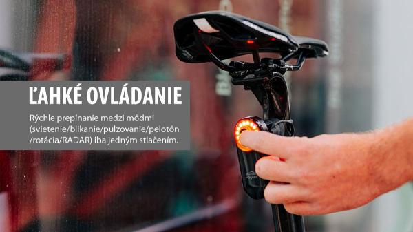 MAGENE Svetlo L508 RADAR zadné 7f USB čierne 15