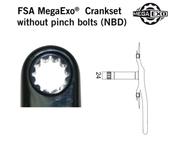 FSA stredové zloženie - kľúk M/EXO MTB NBD na BSA68/73mm BB-7100 2