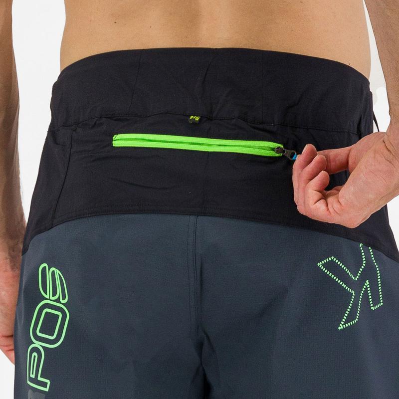 Karpos RAPID Baggy kraťasy čierne/tmavomodré/zelené fluo 6