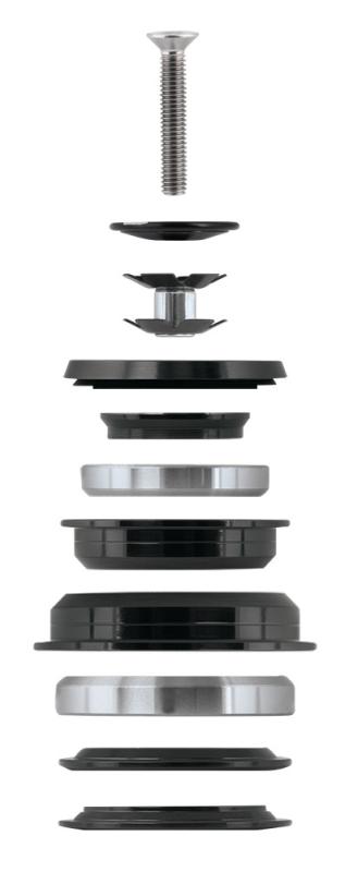 FORCE hlavové zloženie TAPER 1 1/8" -1 1/2", polointegrované, 56mm, čierne 1