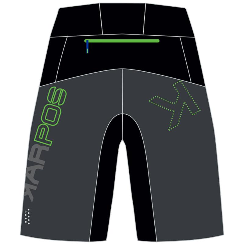 Karpos RAPID Baggy kraťasy čierne/tmavomodré/zelené fluo 2