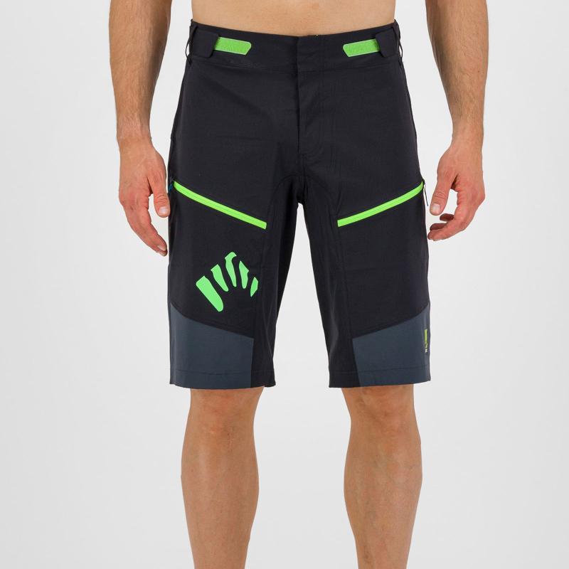 Karpos RAPID Baggy kraťasy čierne/tmavomodré/zelené fluo 3