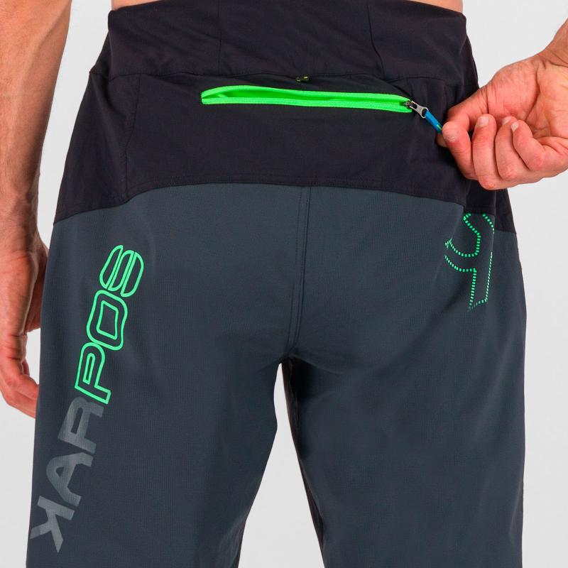Karpos RAPID Baggy kraťasy čierne/tmavomodré/zelené fluo 8