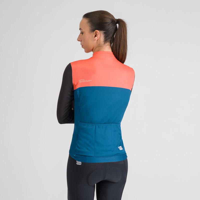 Sportful PISTA THERMAL dámsky dres teal blu corallo black cedar 1