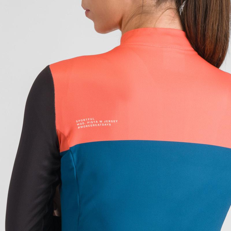 Sportful PISTA THERMAL dámsky dres teal blu corallo black cedar 3