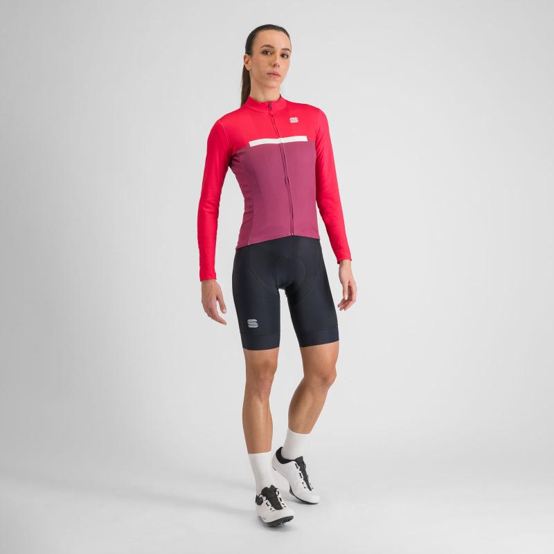 Sportful PISTA THERMAL dámsky dres raspberry pink white 4