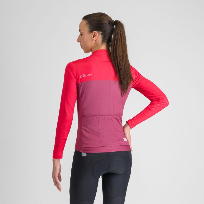 Sportful PISTA THERMAL dámsky dres raspberry pink white 1