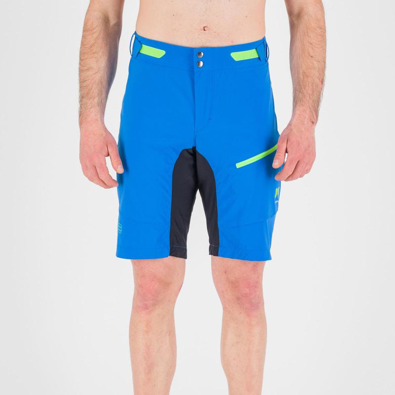 KARPOS Val Viola Kraťasy modré/čierne/zelené fluo 3