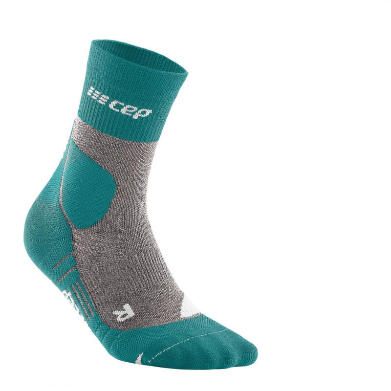 CEP VYSOKÉ OUTDOOROVÉ KOMPRESNÉ PONOŽKY MERINO zelená 1