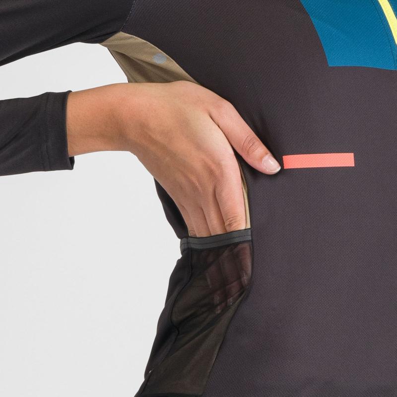 Sportful BREAKOUT SUPERGIARA THERMAL dámsky dres black teal blu pompelmo 5
