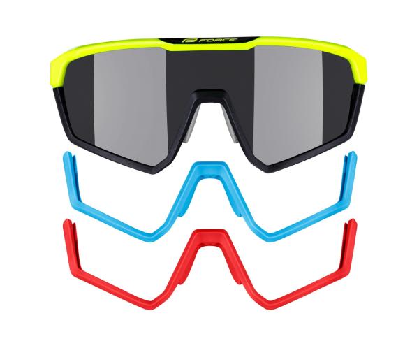 FORCE okuliare APEX, fluo-čierne, čierne kontrastné sklo 2