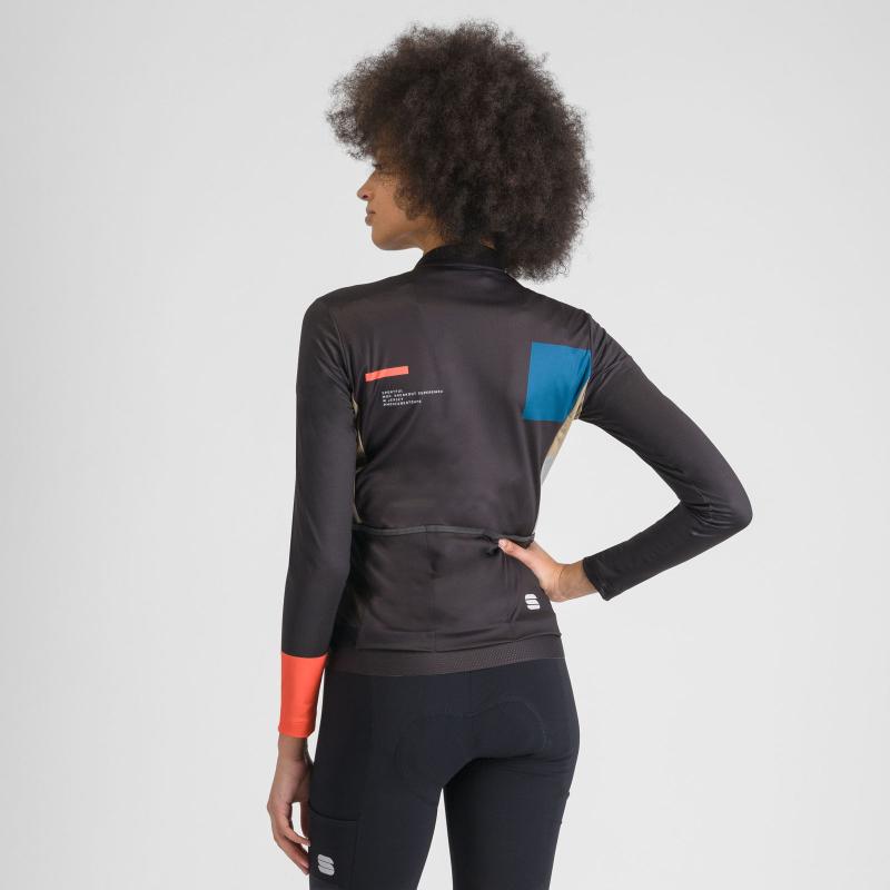 Sportful BREAKOUT SUPERGIARA THERMAL dámsky dres black teal blu pompelmo 1