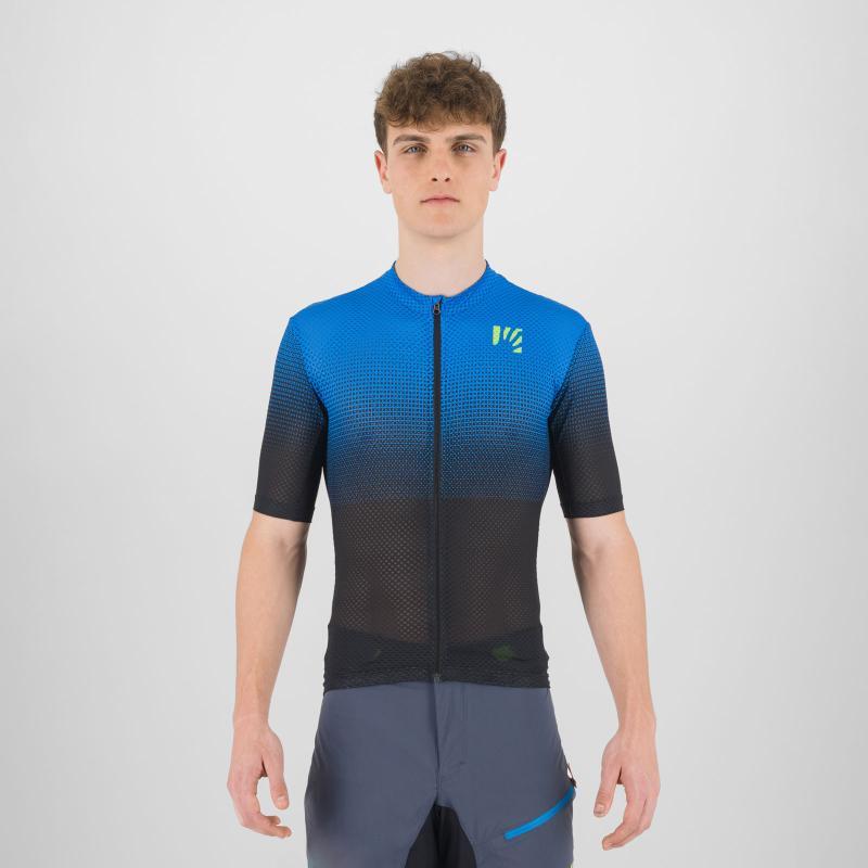 Karpos VAL VIOLA dres Black/Indigo Bunting/Green Fluo 2
