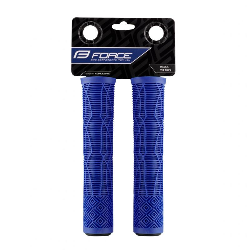 FORCE gripy BMX160 gumové, modré, balené 1