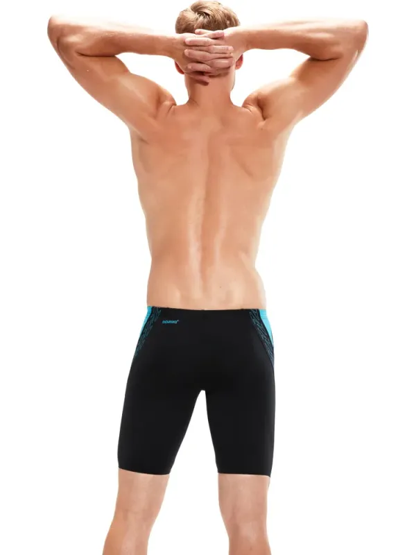 Pánske plavky Speedo Hyper Boom Splice Jammer Black/Blue 4