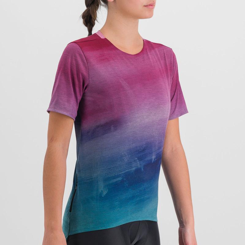 Sportful FLOW GIARA dámske tričko berry blue pink 2