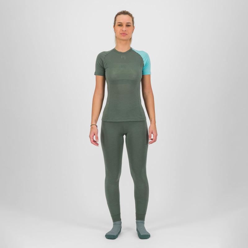 Karpos DINAMICO MERINO 130 dámske tričko Thyme/Aqua Sky 2
